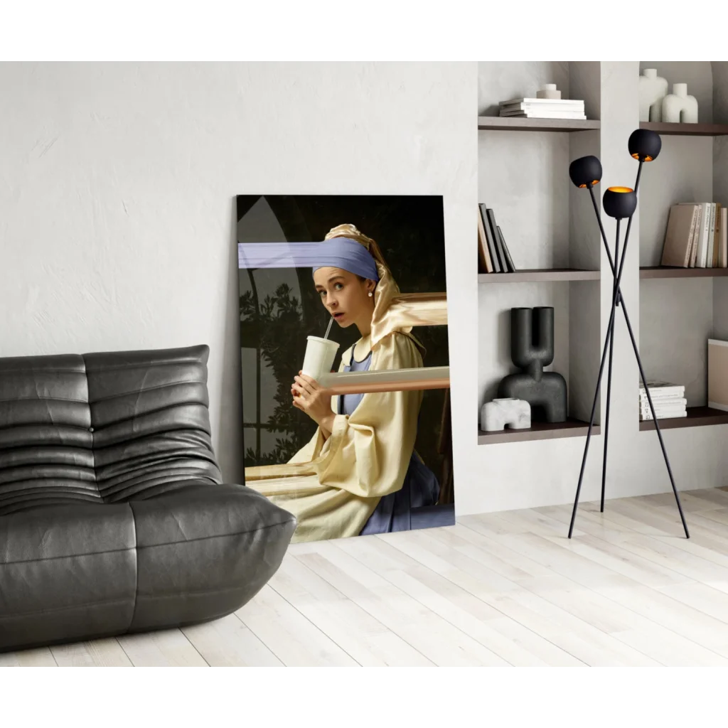 Modern Vermeer Girl With Pearl Earring wall art print