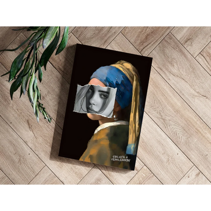 Stunning Girl with Pearl Earring on insigne aluminum prints
