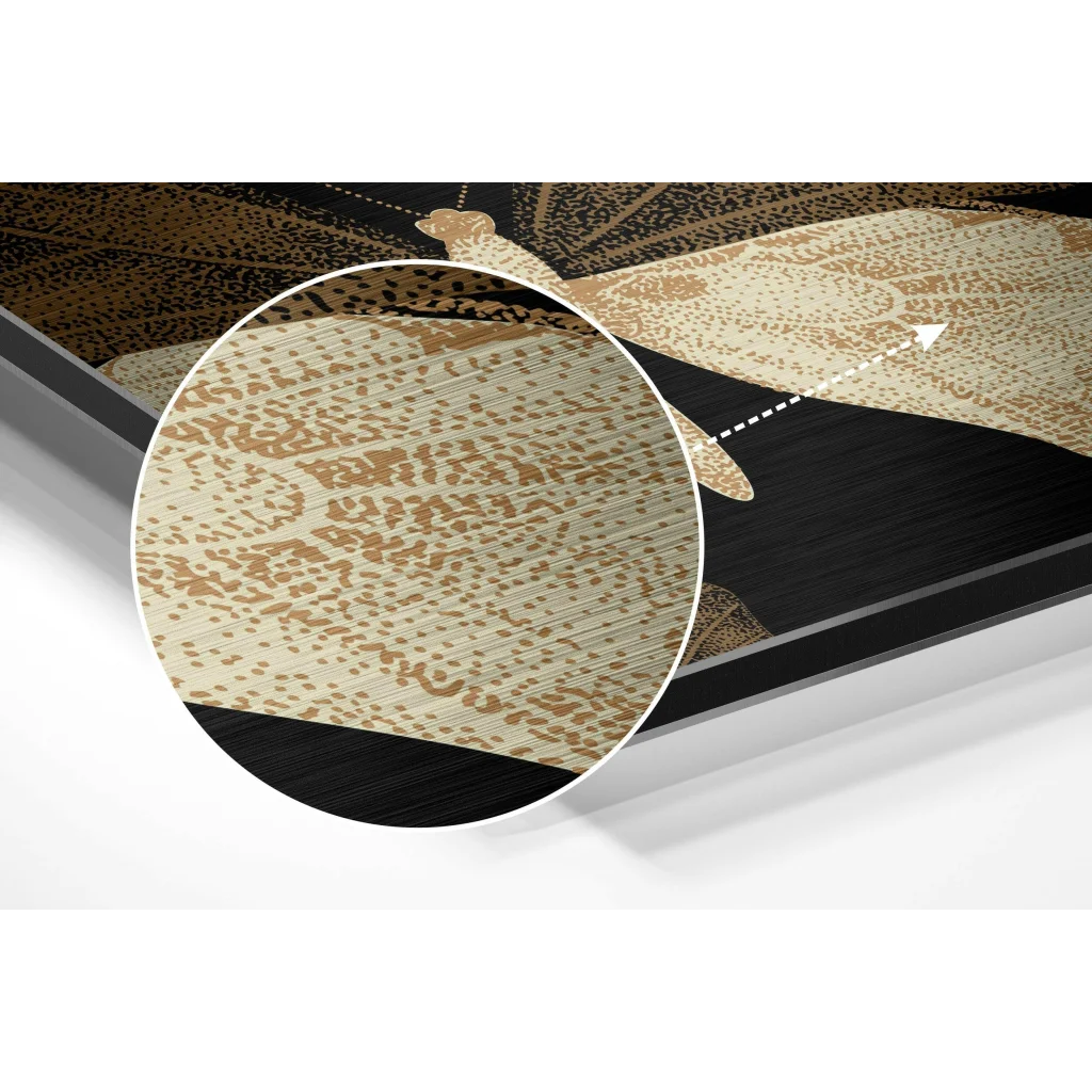 glass wall art Glamorous gold leopard print brushed aluminium dibond wall art