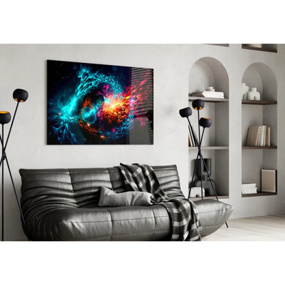 Cosmic Nebula Canvas Wall Art with Swirling Galaxy Colors | Contemporary Home Wall Art | vintageantiquesgifts.com
