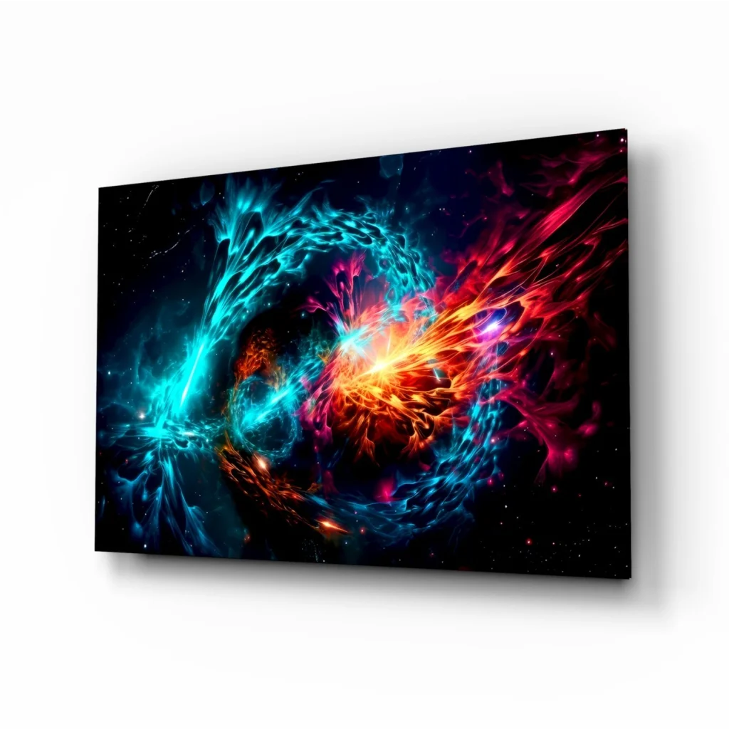 Cosmic Nebula Canvas Wall Art with Swirling Galaxy Colors | Insigneart USA | vintageantiquesgifts.com