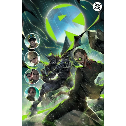 Absolute batman ivan tao exclusive virgin var features batman in dark armored suit with glowing green energy effects