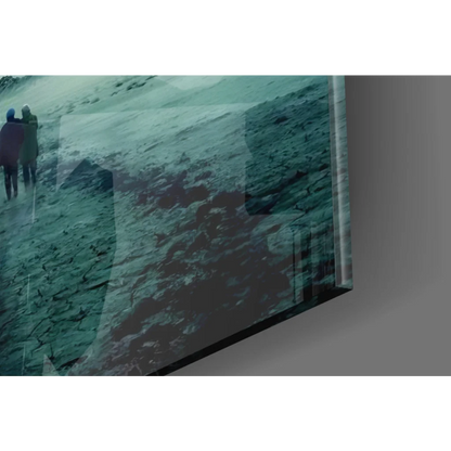 Glowing Black Cross Glass Wall Art with iPhone XS Max and Sky Effect