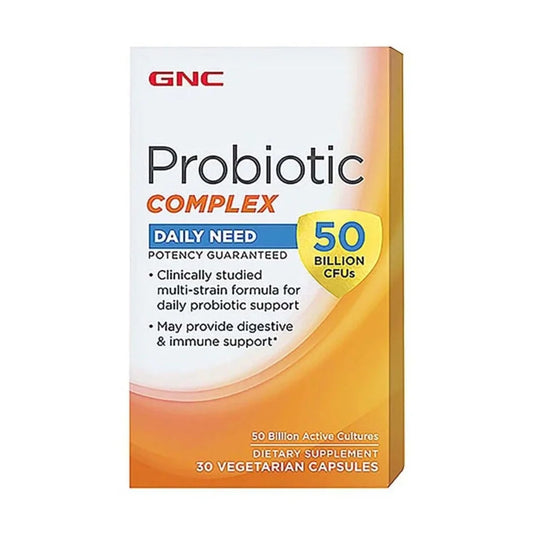 GNC Probiotic Complex box with 50 billion CFUs vegetarian capsules