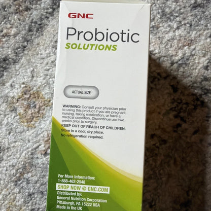 GNC Probiotic Solutions Womens box with white green packaging