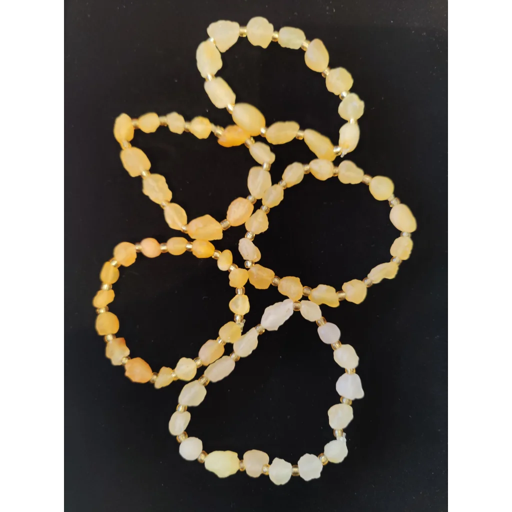 Gobi Desert agate beaded necklace with amber stones