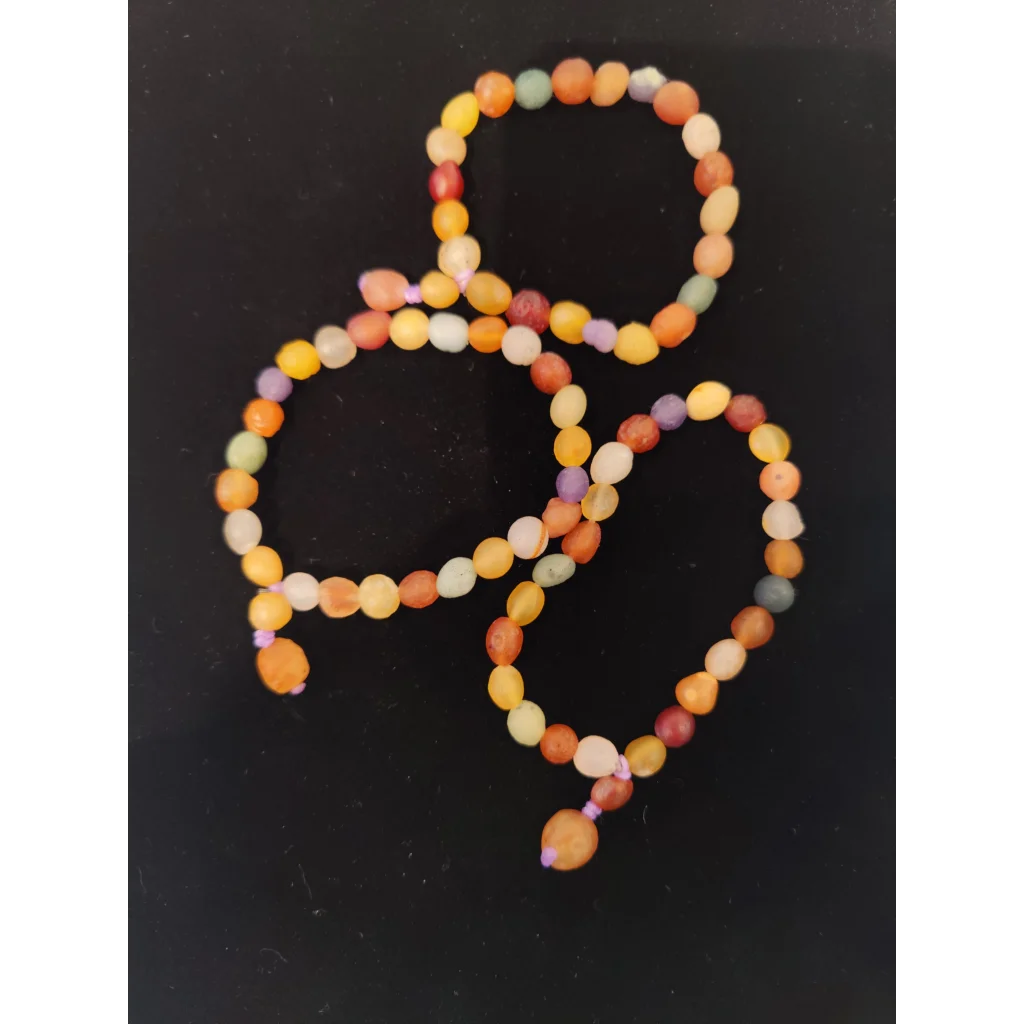 Gobi Desert agate beaded bracelet in multicolored oval beads