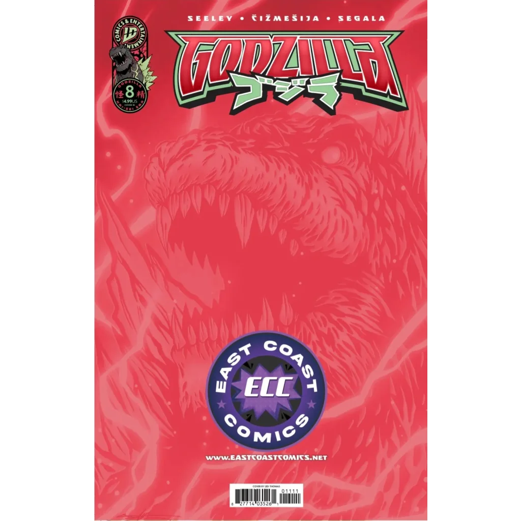 Godzilla Kai-Sei Era #8 ECC Jed Thomas Trading Card Back — IDW Comics Kaiju Collectible USA