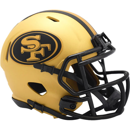 Gold Black Riddell Speed Mini Football Helmet Features Matte Finish