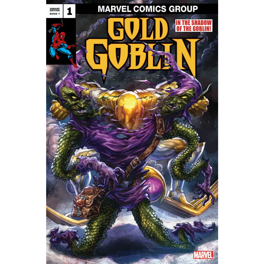 Gold Goblin comic book with graded blue label and Alan Quah exclusive art
