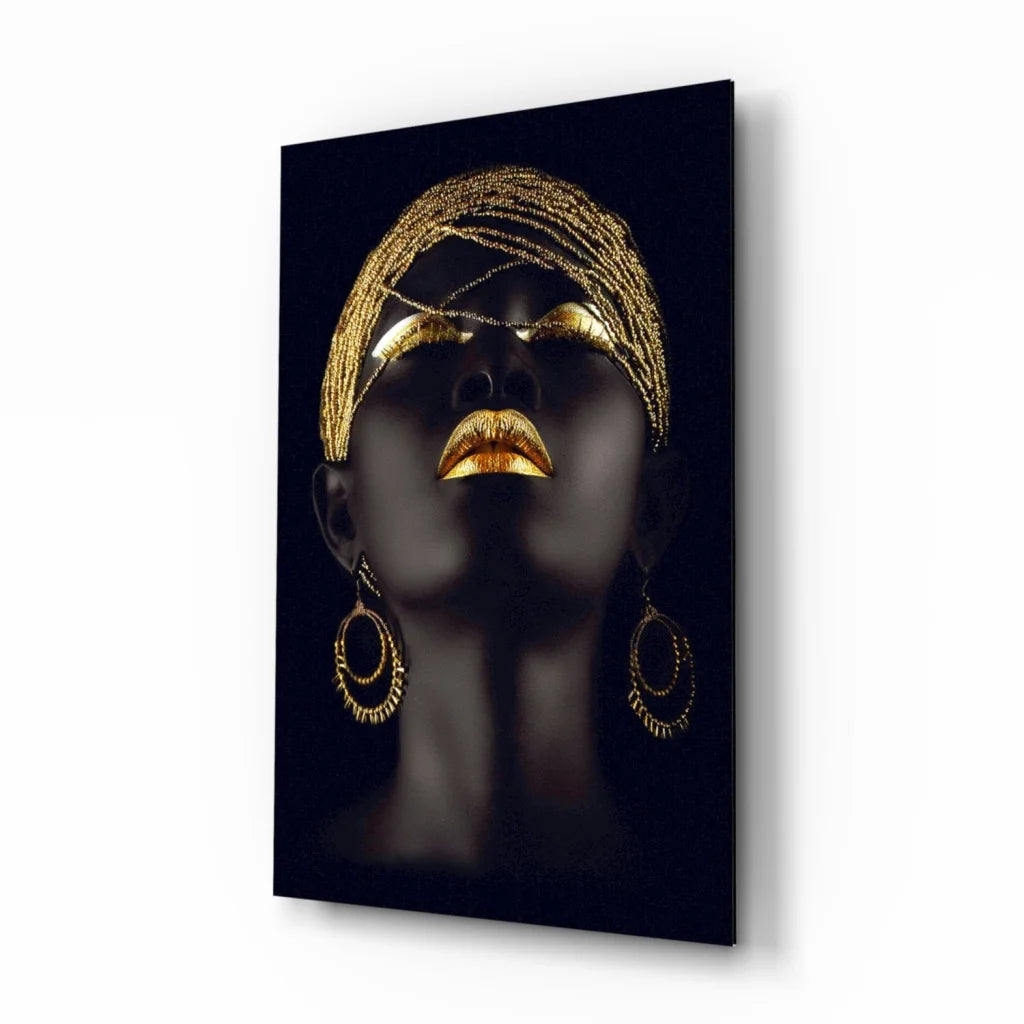 Stunning Black Gold Portrait Canvas Wall Art with Golden Accents | Insigneart USA | vintageantiquesgifts.com