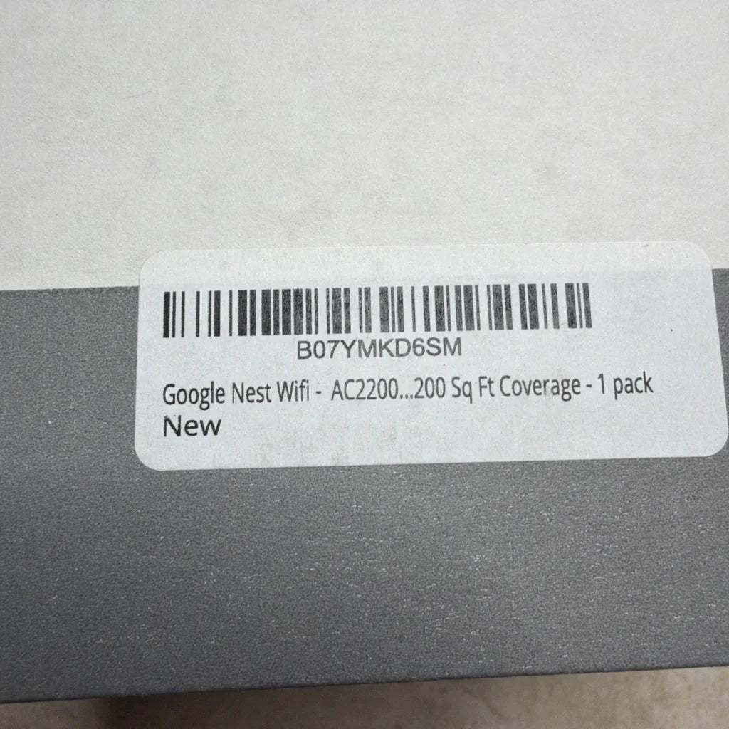Google Nest WiFi router AC2200 GA00595-US gray rectangular box