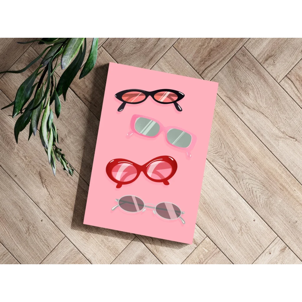 Insigne Aluminum Prints Sunglasses Pop Art Canvas | Modern Wall Art Decor | vintageantiquesgifts.com