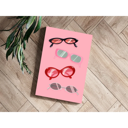 Insigne Aluminum Prints Sunglasses Pop Art Canvas | Modern Wall Art Decor | vintageantiquesgifts.com