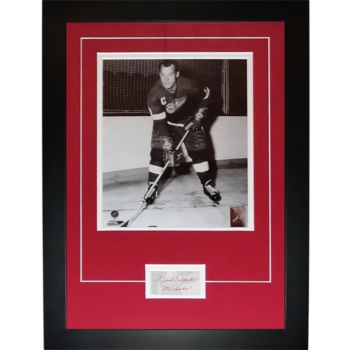 Gordie Howe autographed Detroit Red Wings signature series framed photo
