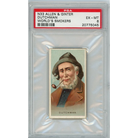 Graded 1888 Allen & Ginter World’s Smokers N33 Dutchman PSA 6 card