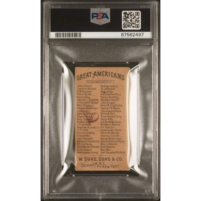 Vintage 1888 N76 W. Duke William Penn graded PSA 2 baseball tobacco card