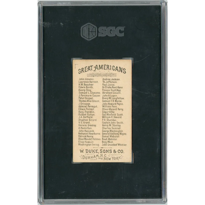 Graded 1888 N76 W. Duke, Sons & Co. (N138) Great Americans #HG Horace Greeley Baseball Tobacco Card SGC 5 | SGC 5 EX Graded Vintage Baseball Tobacco Card | vintageantiquesgifts.com