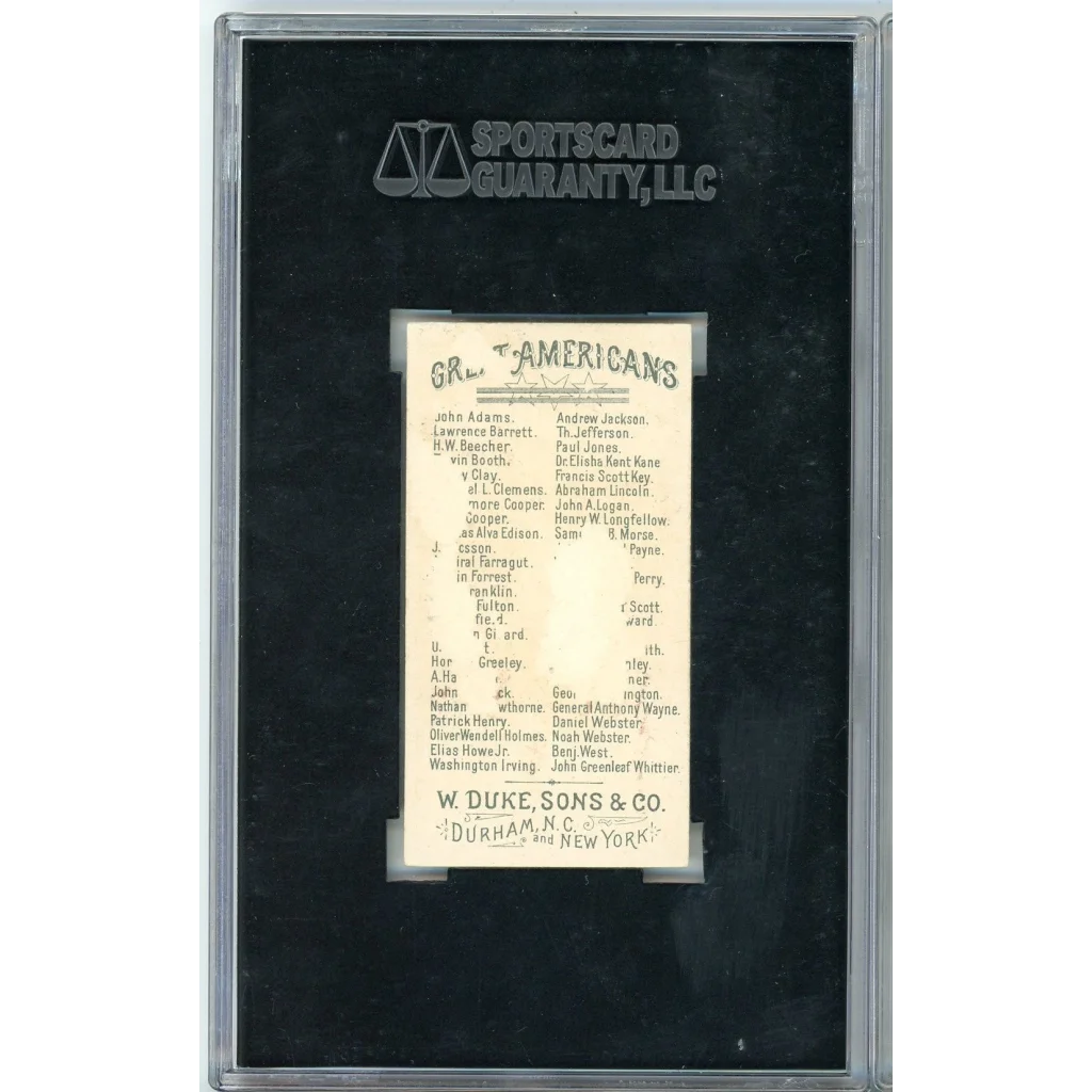 Vintage 1908 G.R. on Graded 1888 W. Duke N76 William Penn SGC 1 Card