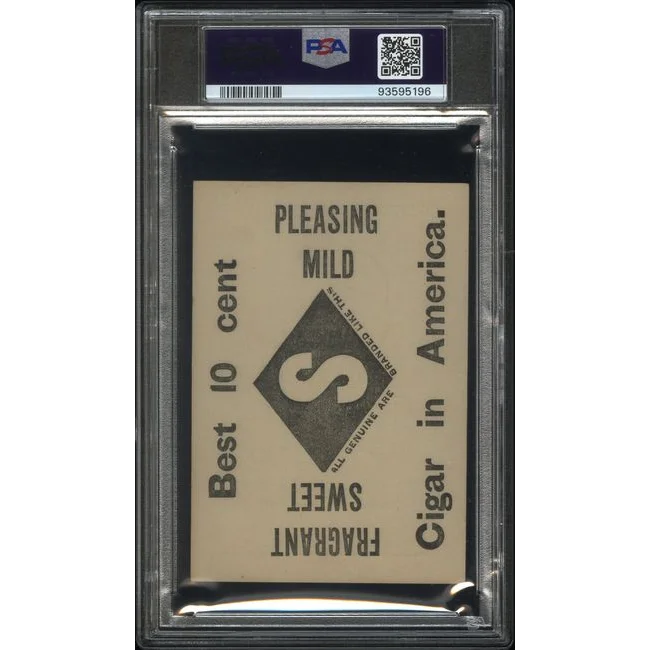Vintage tobacco label from the PSA Graded 1888 Diamond S Cigars Baseball Card Treasure