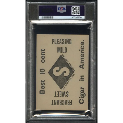 Vintage tobacco label from the PSA Graded 1888 Diamond S Cigars Baseball Card Treasure