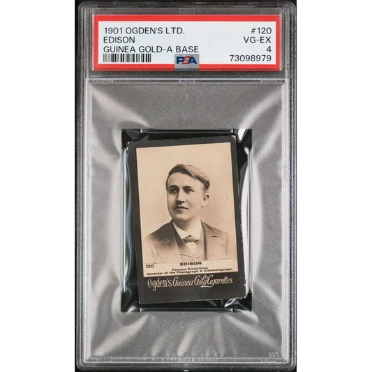 Graded 1901 Ogden’s Guinea Gold Edison #120 PSA 4 VG-EX card