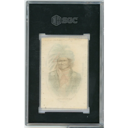Graded 1910 S67 Silks American Indian Chiefs Geronimo #6 Baseball Tobacco Card SGC 2.5 Good | SGC 2.5 Good Graded Vintage Baseball Tobacco Card | vintageantiquesgifts.com