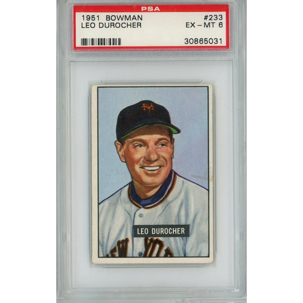 Graded PSA 6 1951 Bowman Leo Durocher #233 baseball card