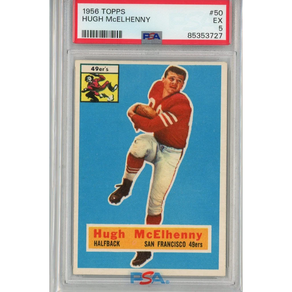 PSA graded 1956 Topps Hugh McElhenny football card ready to own