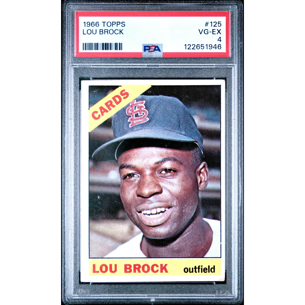 1966 Topps Lou Brock #125 PSA Graded VG-EX 4 Baseball Card