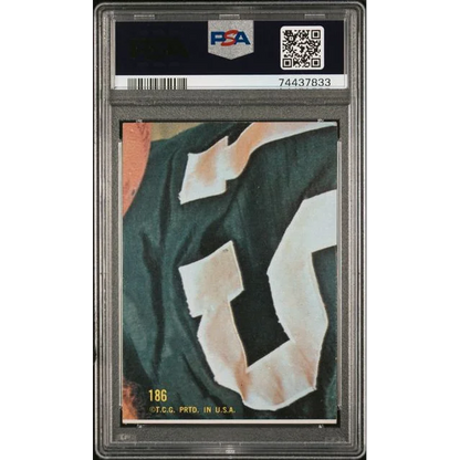 Green and white jersey on PSA graded 1968 Topps Billy Kilmer football card