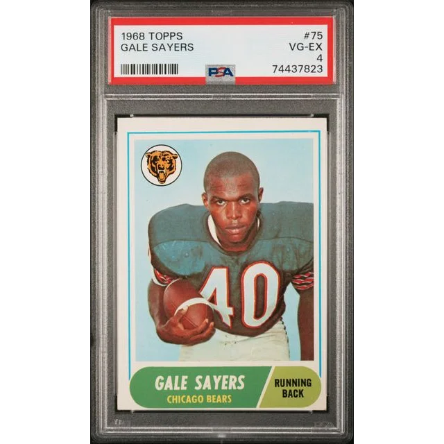 1968 Topps Gale Sayers football card graded VG-EX 4 by PSA