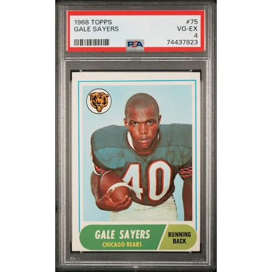 1968 Topps Gale Sayers football card graded VG-EX 4 by PSA