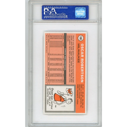 Graded 1970 Topps Oscar Robertson #100 Basketball Card PSA 7 Near Mint | PSA 7 NM Graded Vintage Basketball Card | vintageantiquesgifts.com