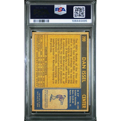 1971 Topps Dan Issel #200 Rookie PSA 6 basketball card front