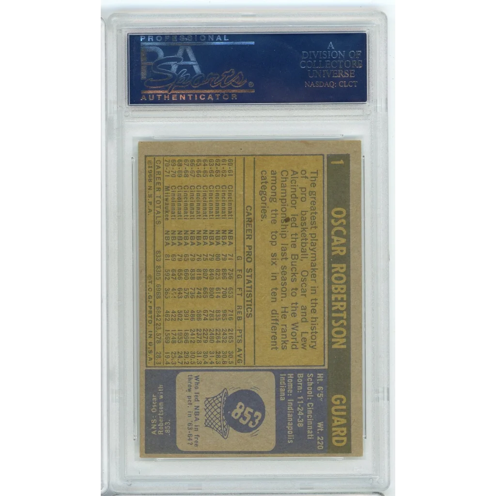 PSA graded Oscar Robertson 1972-73 Topps vintage basketball card for collectors
