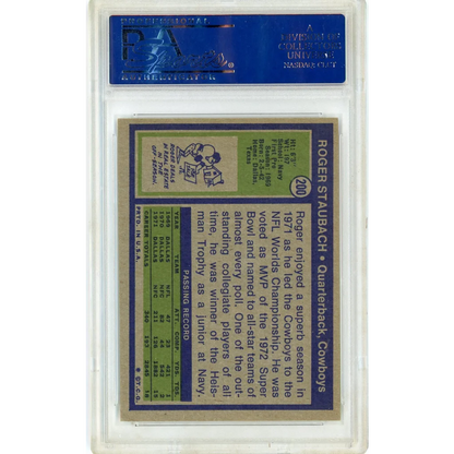 Graded 1972 Topps Roger Staubach #200 Rookie RC Football Card PSA 5 Excellent | PSA 5 EX Graded Rookie Card | vintageantiquesgifts.com