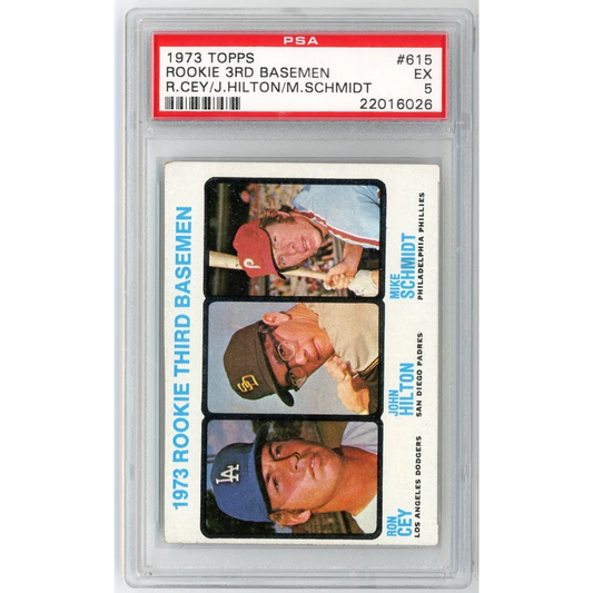Graded 1973 Topps Mike Schmidt #615 Rookie RC Baseball Card PSA 5 EX | Hall of Fame Sports Memorabilia | vintageantiquesgifts.com