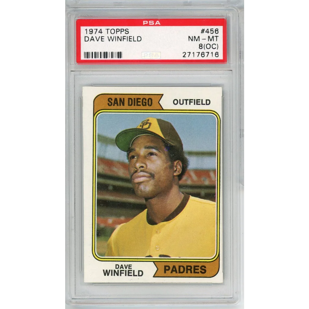 1974 Topps Dave Winfield baseball card graded NM-MT 8 by PSA