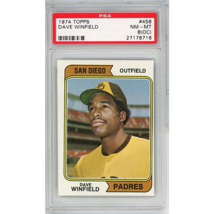 1974 Topps Dave Winfield baseball card graded NM-MT 8 by PSA