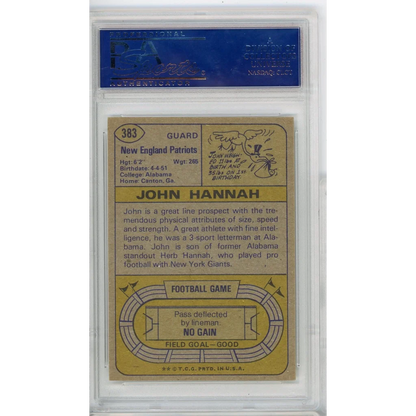 Vintage 1974 Topps John Hannah PSA 7 graded football trading card