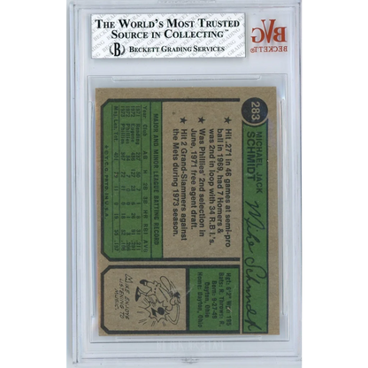 Graded 1974 Topps Mike Schmidt #283 BGS 6.5 Baseball Card
