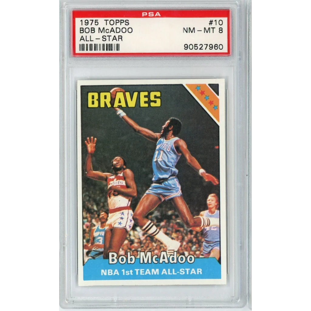 1975 Topps Bob McAdoo All-Star Basketball Card graded NM-MT 8 by PSA