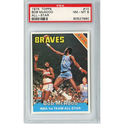 1975 Topps Bob McAdoo All-Star Basketball Card graded NM-MT 8 by PSA
