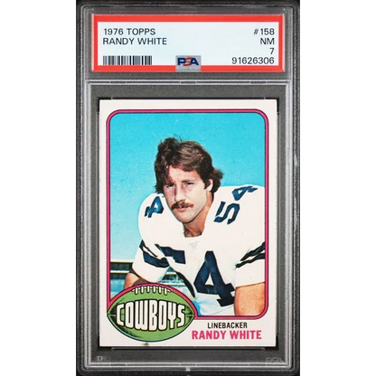 Graded 1976 Topps Randy White #158 Rookie RC PSA 7 NM Football Card