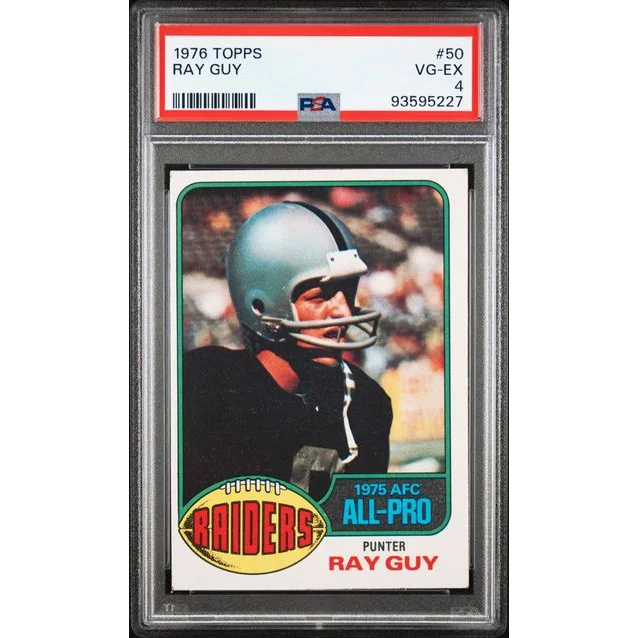 Vintage 1976 PSA graded Ray Guy football card VG-EX 4 ready to score big