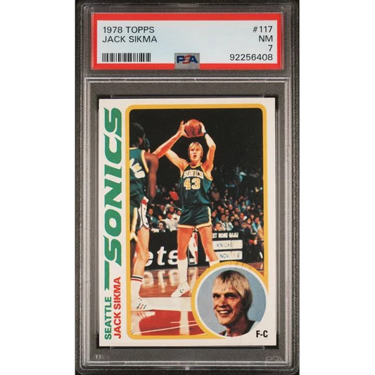 Graded 1978 Topps Jack Sikma #117 Rookie RC PSA 7 NM Seattle Supersonics Card