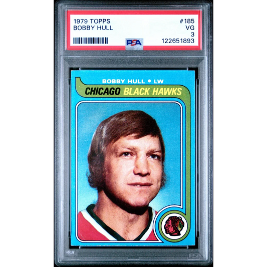 Graded PSA 3 1979-80 Topps Bobby Hull #185 Chicago Black Hawks hockey card