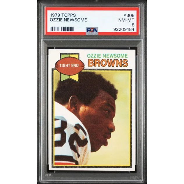 Graded 1979 Topps Ozzie Newsome PSA football card front view