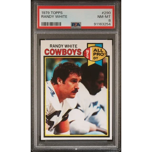 Graded 1979 Topps Randy White Football Card NM MT 8 in PSA holder